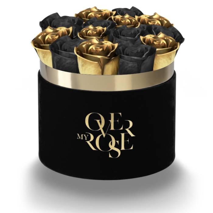 Composizione di rose stabilizzate N-ORO-NERO