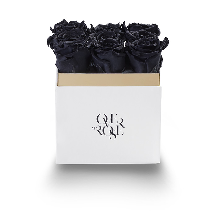 Composizione di rose stabilizzate grande nero