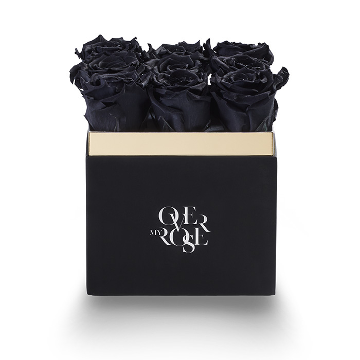 Composizione di rose stabilizzate grande nero